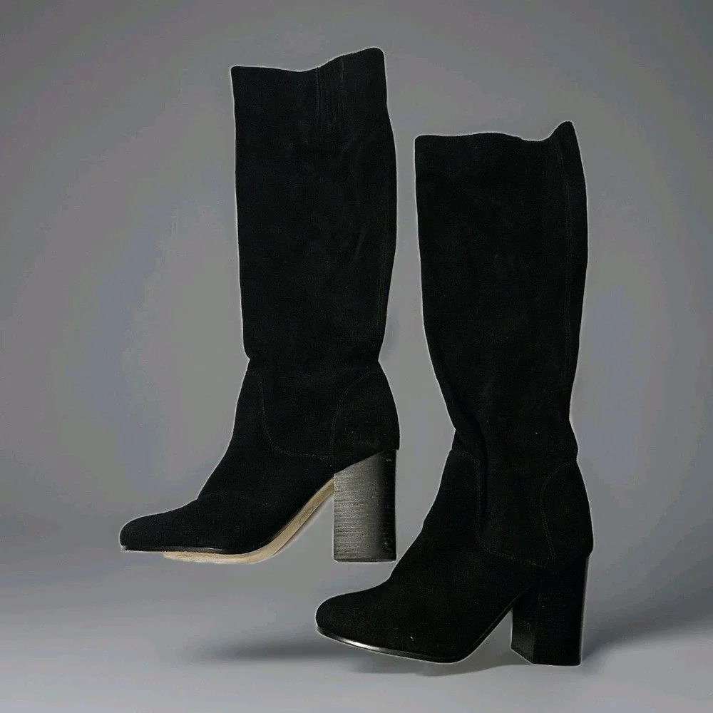 Michael Kors Suede High Boot Black Size 8M Women's